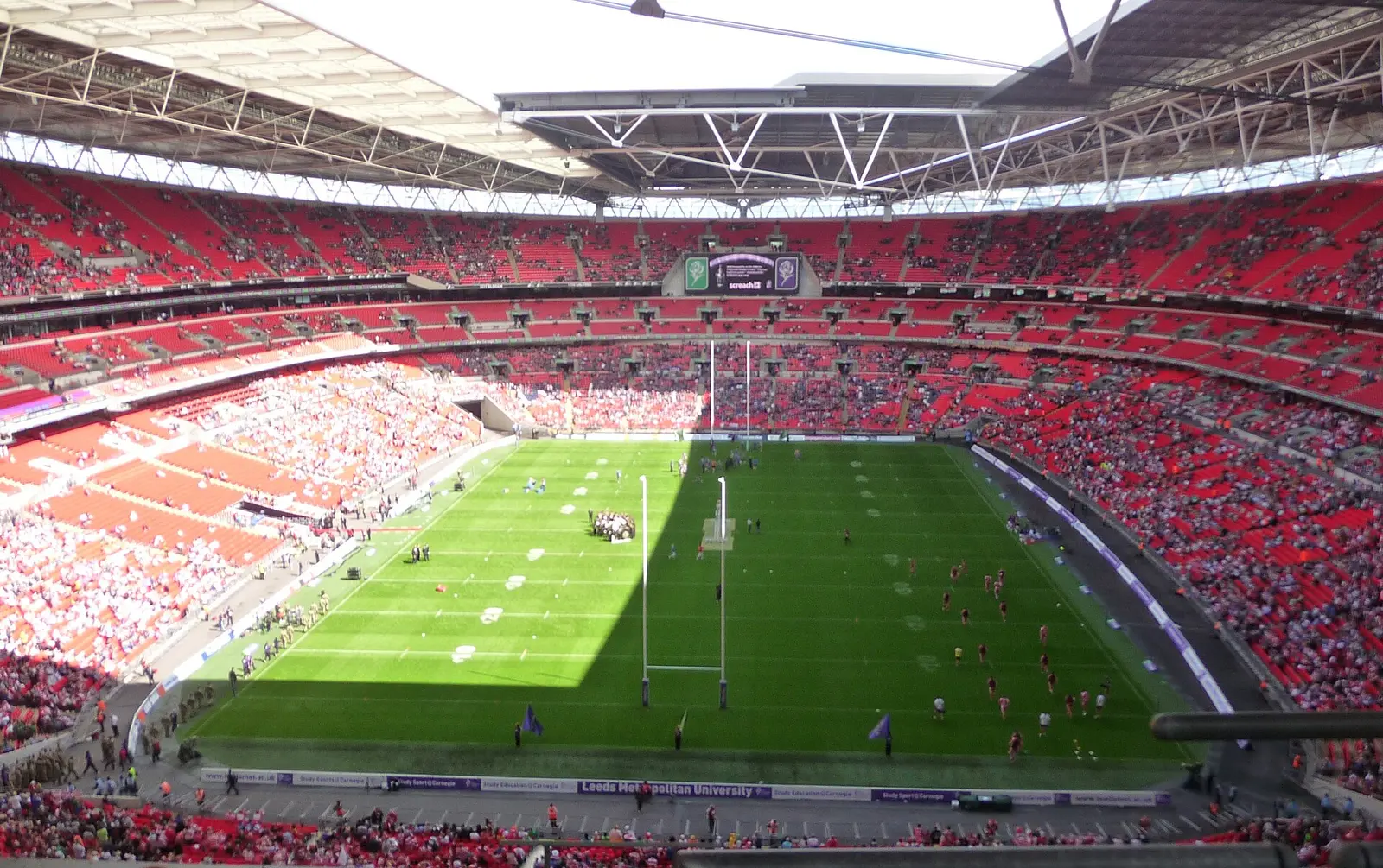 Wembley Stadium pitch and stands before the 2011 rugby league Challenge Cup final