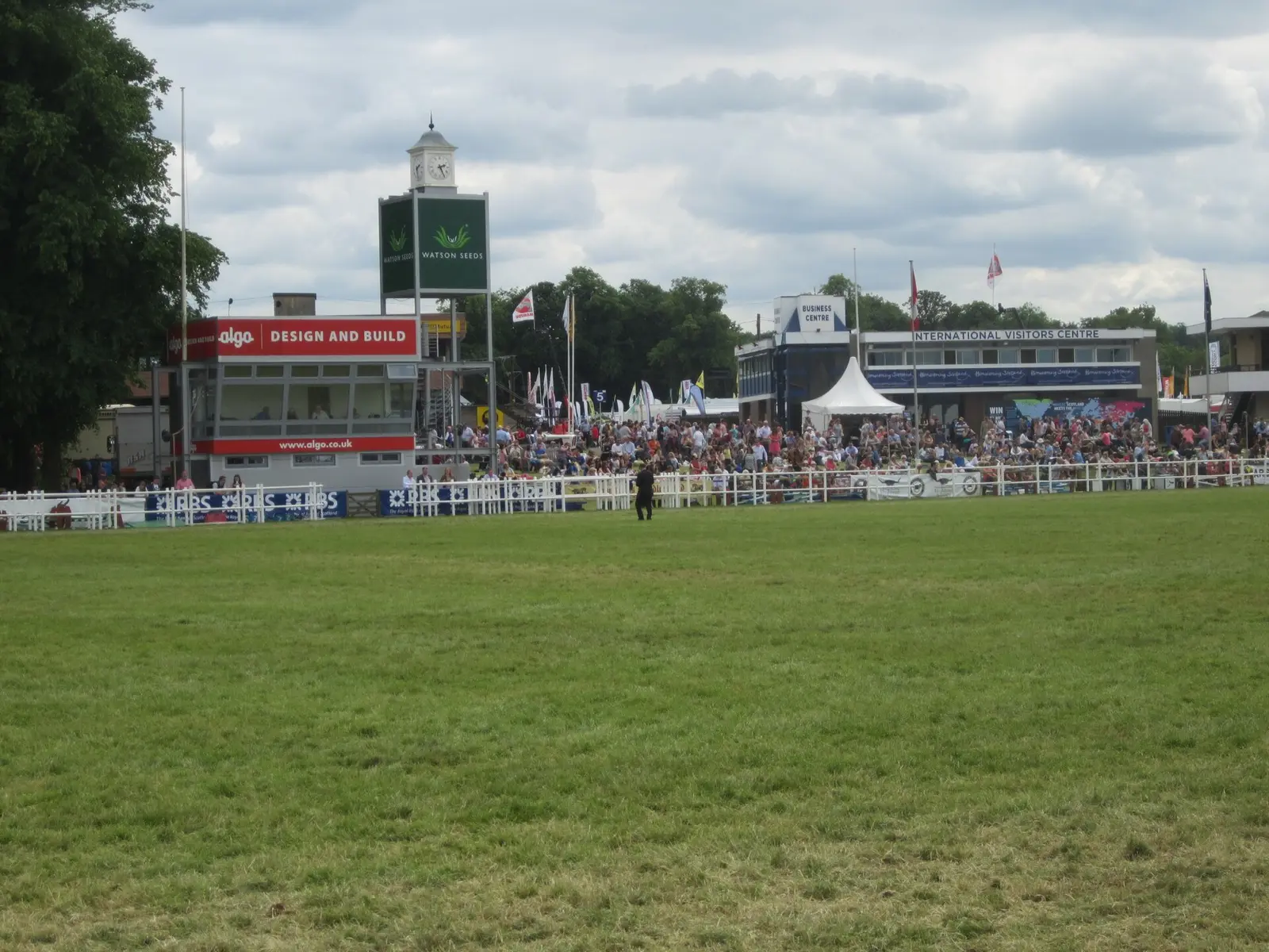 The main ring and grandstand at the Royal Highland Showground during the 2014 show